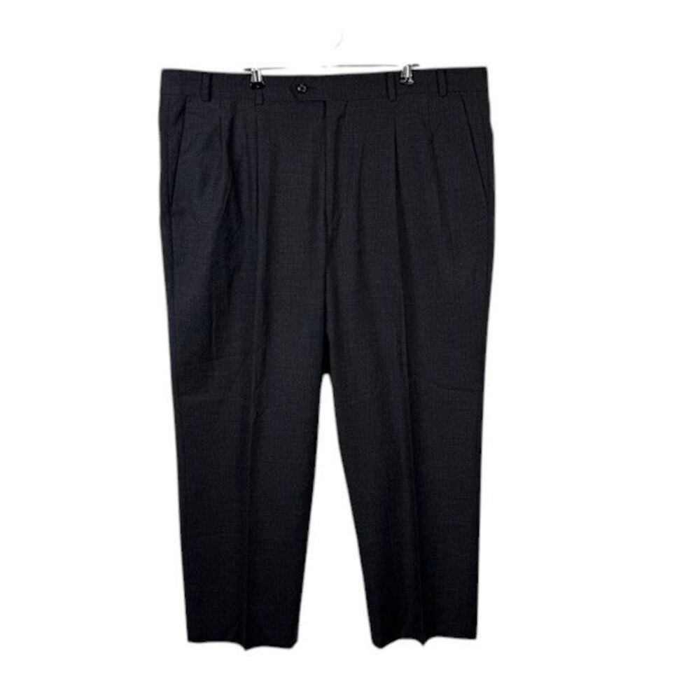 Stafford Big & Tall Dark Charcoal Dress Pants‎ Trousers Men's Size 40x30